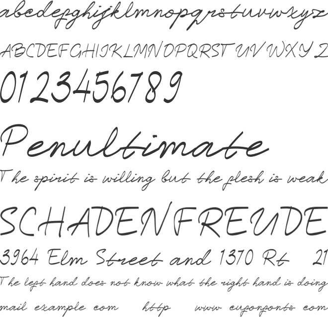 Kalko_script font preview