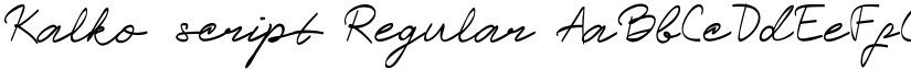 Kalko_script Regular font