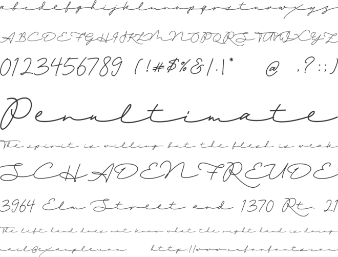 Raulina font preview