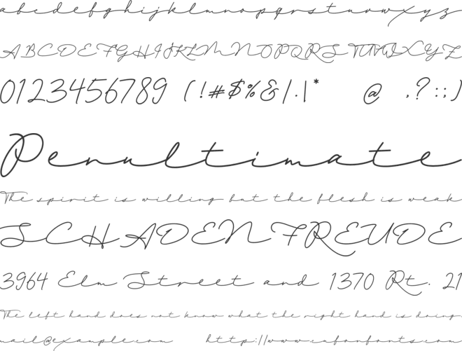 Raulina font preview