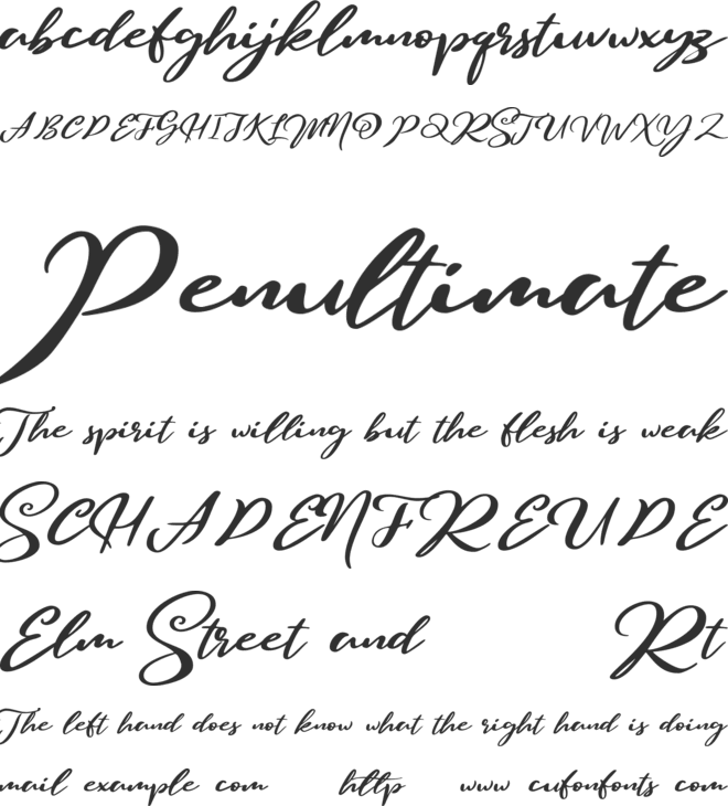 Maillove font preview