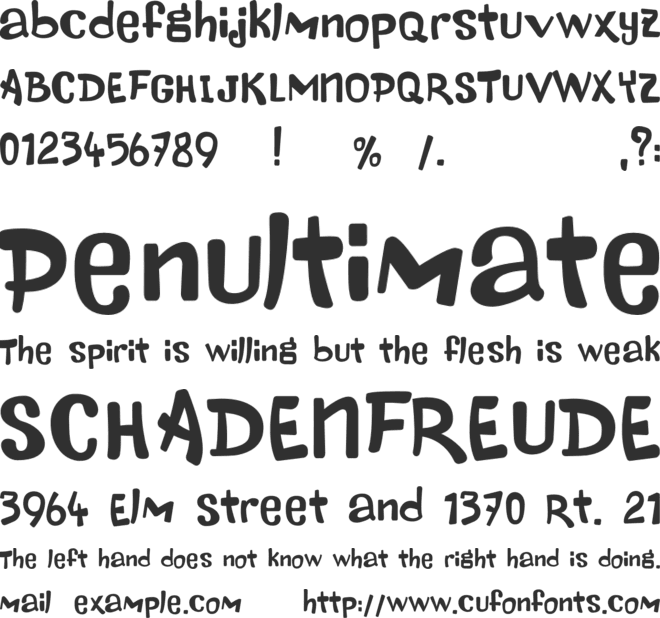 Maniac Letters font preview