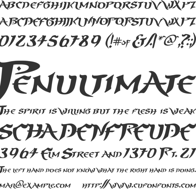 PrinceofPersia font preview