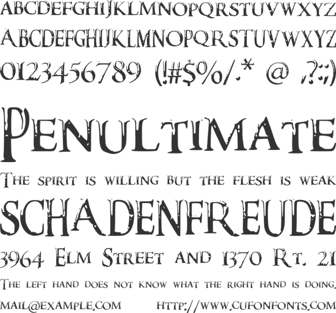DarksSkyrimFont font preview