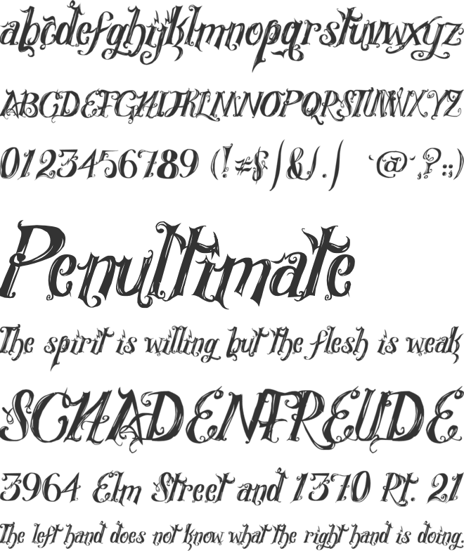 Royal Vanity font preview