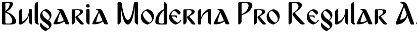 Bulgaria Moderna Pro Regular font