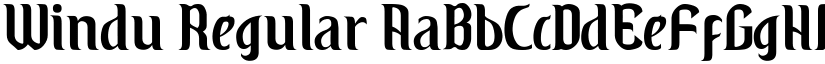 Windu Regular font