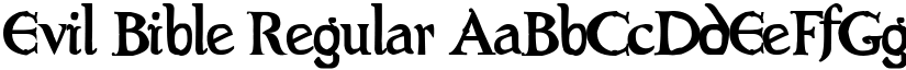 Evil Bible font download