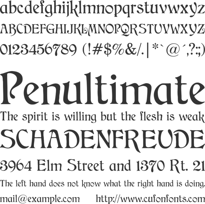 CAT Childs font preview