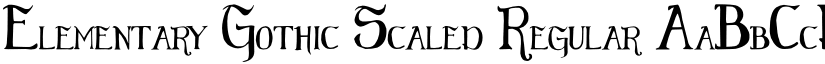 Elementary Gothic Scaled Regular font