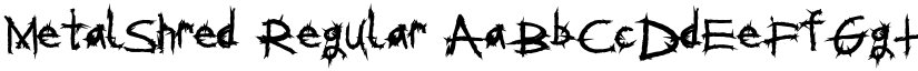 MetalShred Regular font