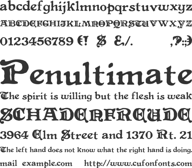 LevelFourteenDruid font preview