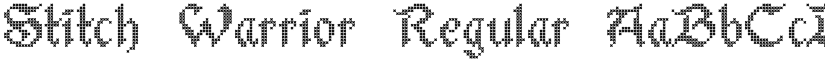 Stitch Warrior Regular font