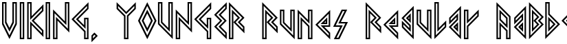 VIKING, YOUNGER Runes Regular font