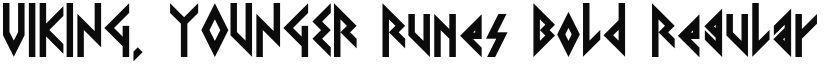 VIKING, YOUNGER Runes Bold Regular font