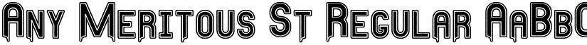 Any Meritous St Regular font