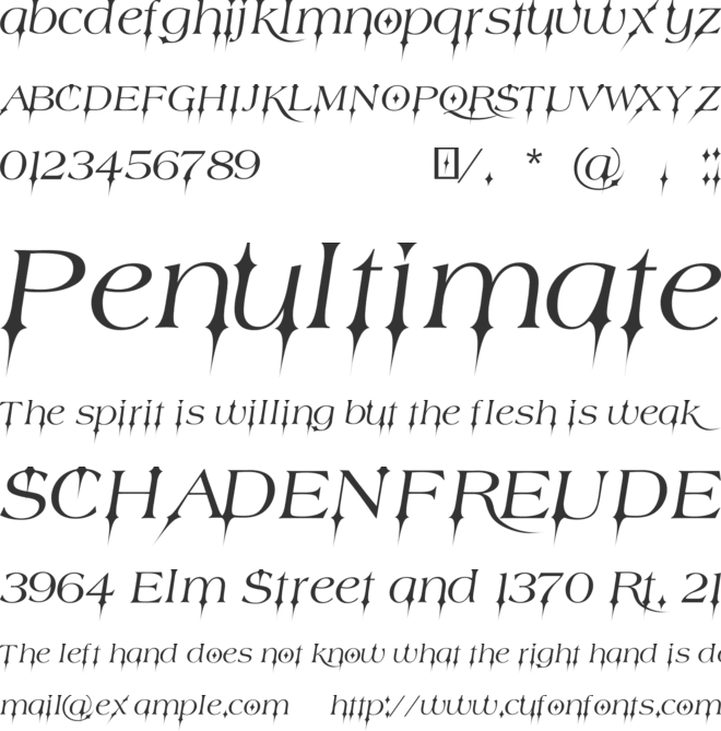 Testamentos-Jed@ font preview