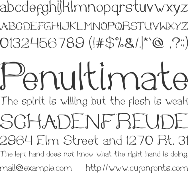 Once Upon a Time font preview