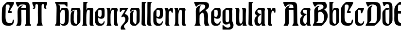 CAT Hohenzollern Regular font