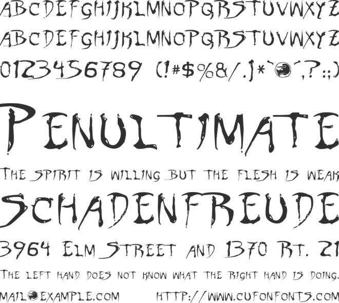 Dinobots font preview