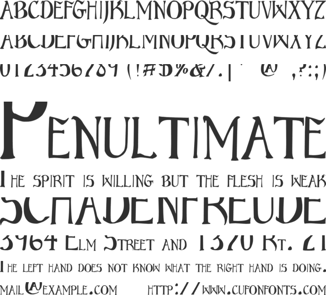 Bruce Scaled font preview