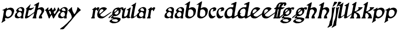 Pathway Regular font