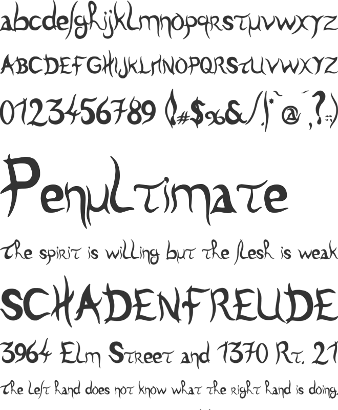 Tulen font preview