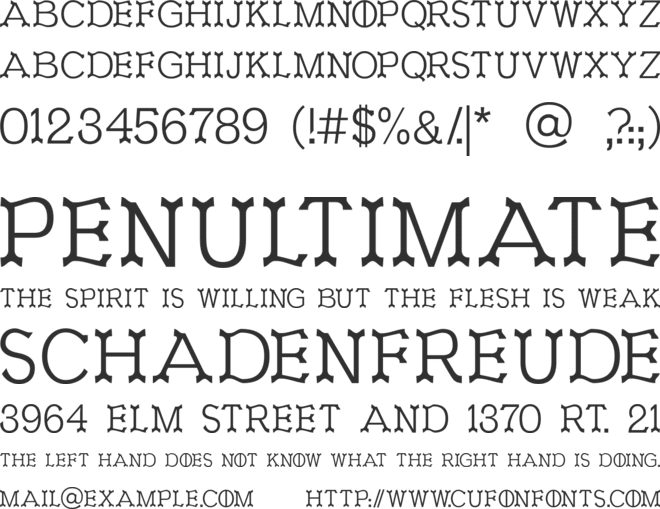 Ironworks font preview