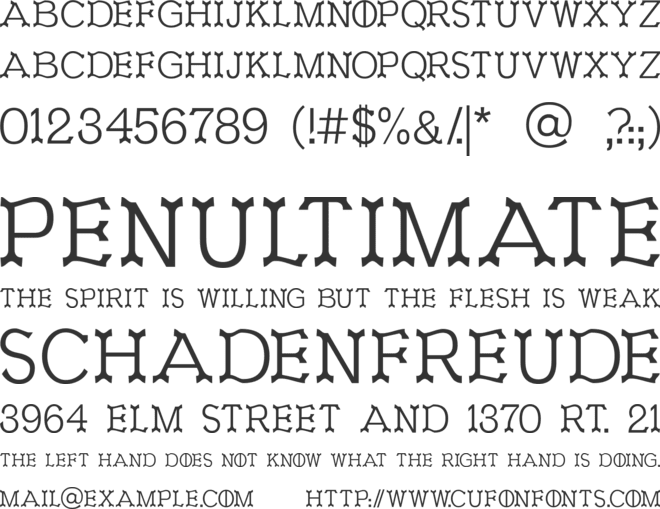 Ironworks font preview