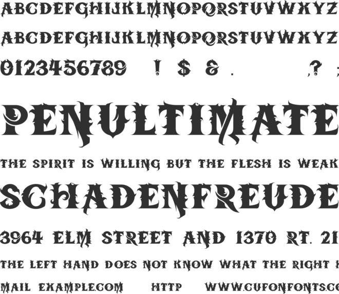 BTX-Chaos-Made font preview