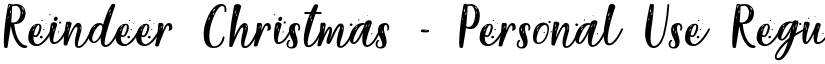 Reindeer Christmas - Personal Use Regular font