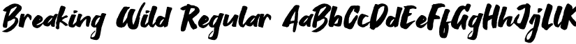 Breaking Wild Regular font