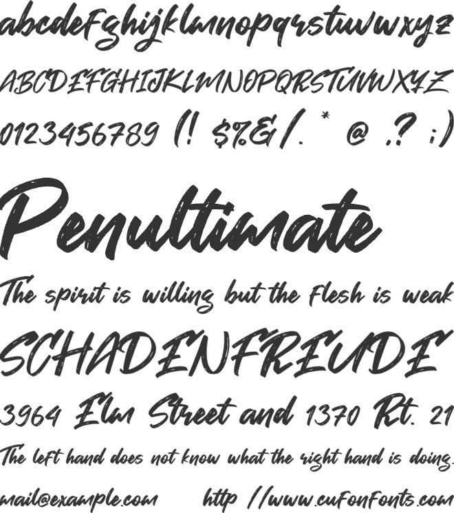 Expain font preview