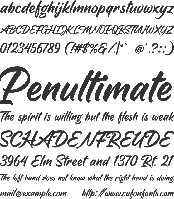 Billgates font preview