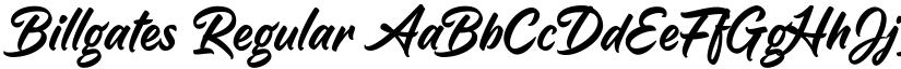 Billgates Regular font