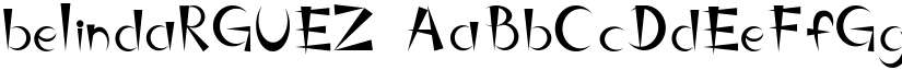 belindaRGUEZ font
