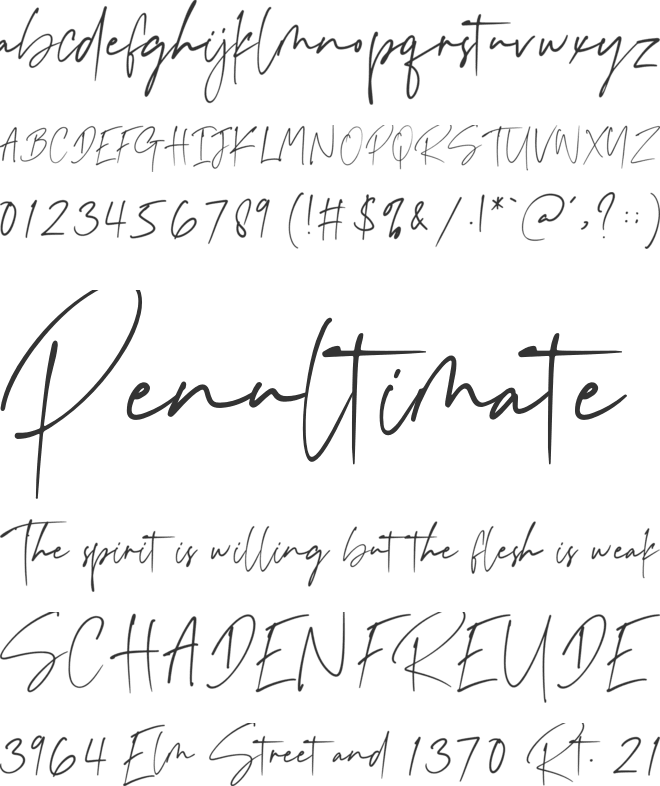 Sansino font preview