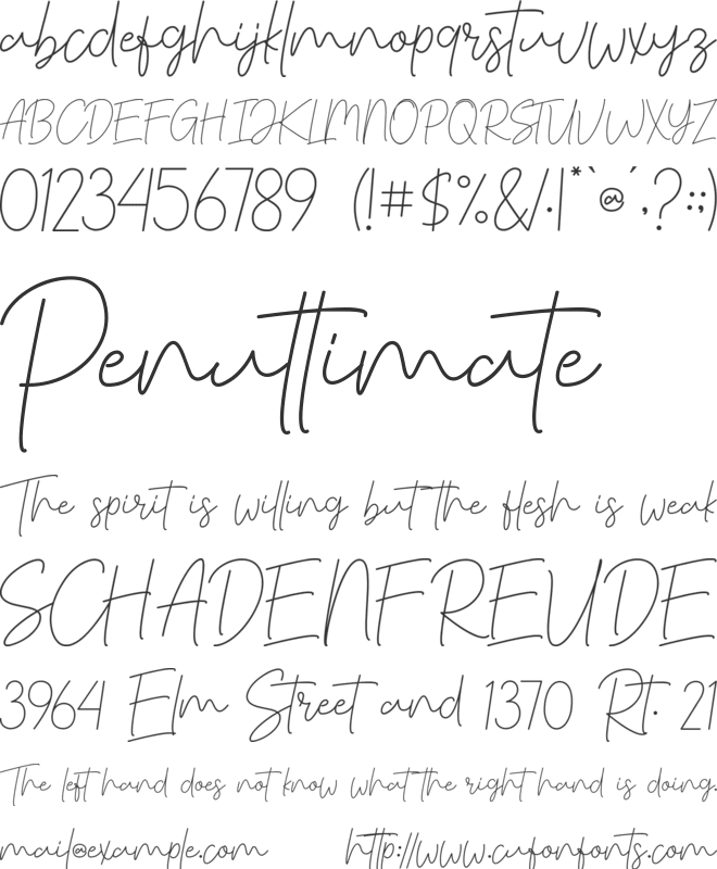 Scarlette font preview