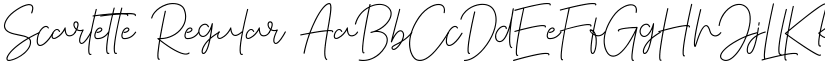 Scarlette Regular font