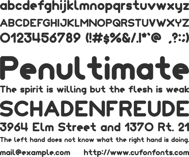 Monoround font preview
