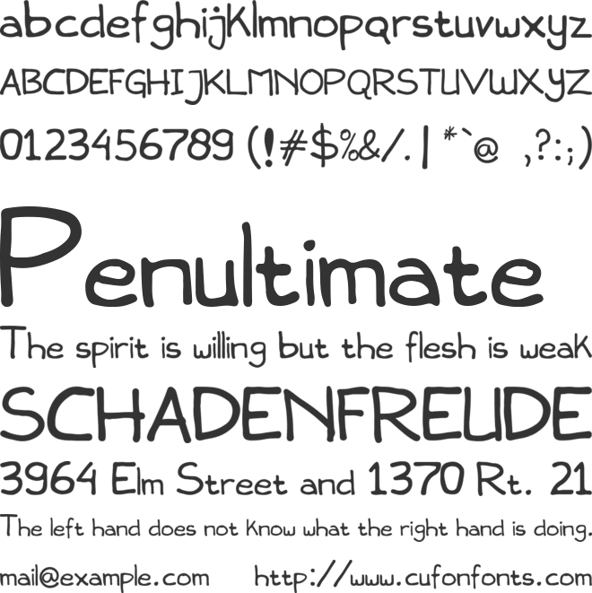 Snowlatte font preview