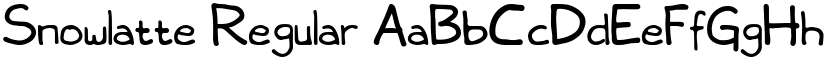 Snowlatte Regular font