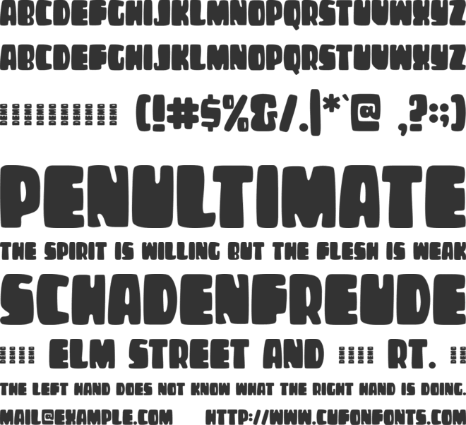 CHEESEBURGA font preview