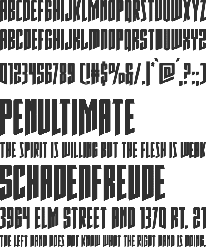 Rhinoclops font preview