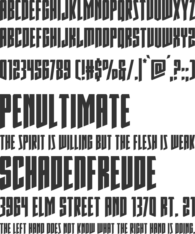 Rhinoclops font preview