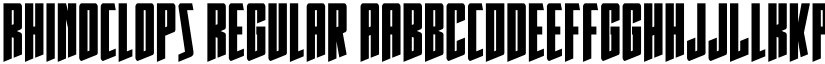 Rhinoclops Regular font
