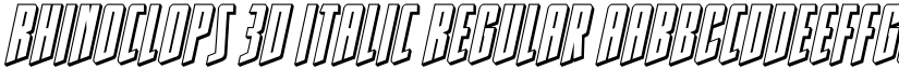 Rhinoclops 3D Italic Regular font