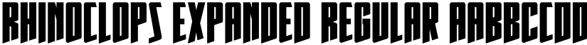 Rhinoclops Expanded Regular font