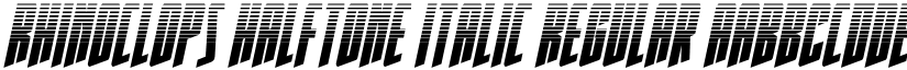 Rhinoclops Halftone Italic Regular font