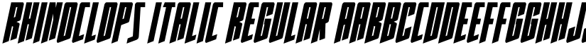 Rhinoclops Italic Regular font
